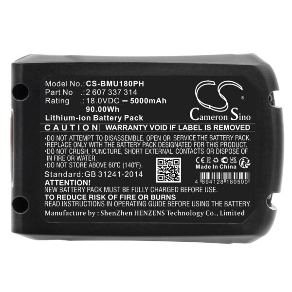 Батерия  акумулаторен трион  BOSCH AdvancedCut 18 1600A005B0 LiIon 18V 5000mAh Cameron Sino 1