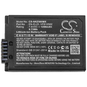 Батерия за апарат NIKON (EN-EL25) LiIon 7.6V 1280mAh Cameron Sino 1