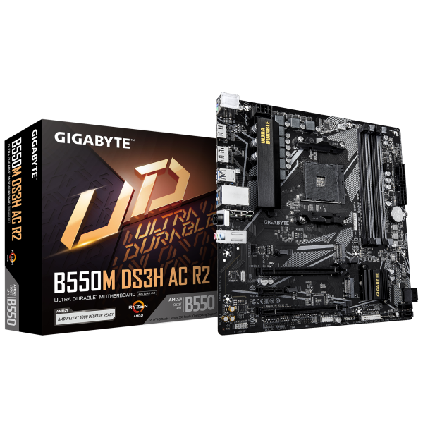 Дънна платка GIGABYTE B550M DS3H AC R2 Socket AM4 4