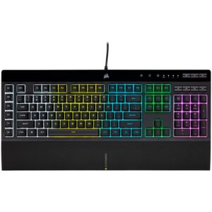 Геймърскa мембранна клавиатура Corsair K55 RGB Pro, USB 1