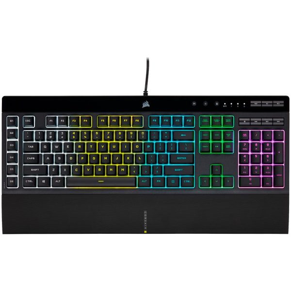 Геймърскa мембранна клавиатура Corsair K55 RGB Pro, USB 1