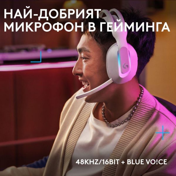 Геймърски слушалки Logitech G522 Lightspeed Wireless RGB, Микрофон, Бели 4