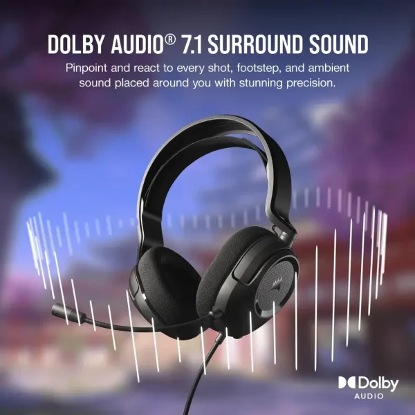 Геймърски слушалки с микрофон Corsair HS35 SURROUND v2 7.1 Dolby Audio 3.5mm/USB 3