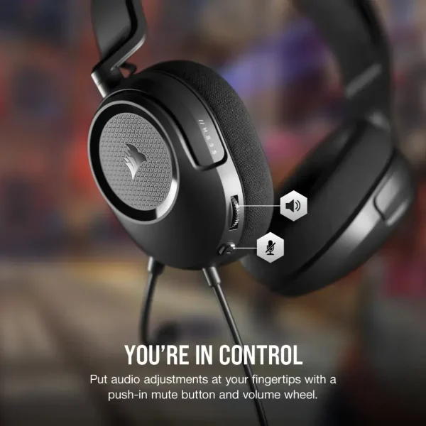 Геймърски слушалки с микрофон Corsair HS35 SURROUND v2 7.1 Dolby Audio 3.5mm/USB 4