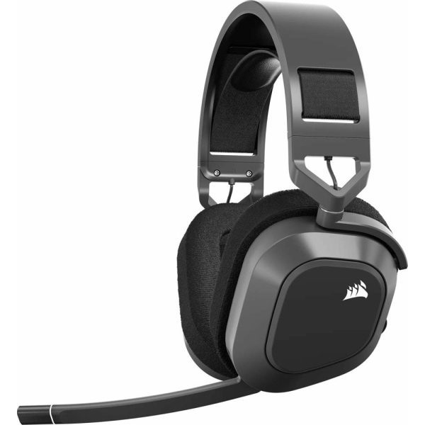 Геймърски слушалки с микрофон Corsair HS80 MAX Steel Grey безжични и блутут PC/PS5/PS4 2