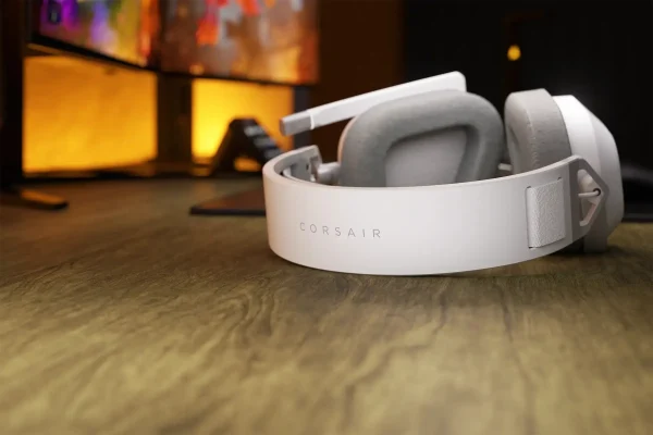 Геймърски слушалки с микрофон Corsair HS80 MAX White безжични и блутут PC/PS5/PS4 7