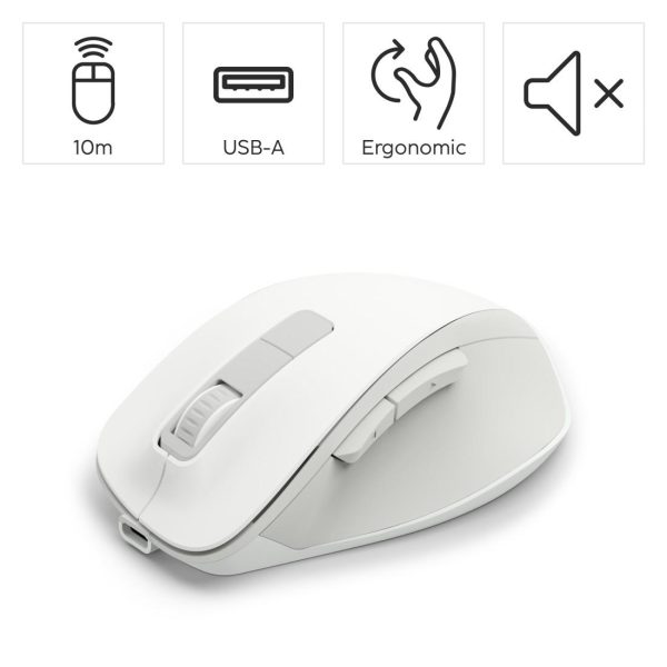 HAMA Безжична оптична мишка WM-500 Recharge, бяла, 6 бут.,800/1200/1600 dpi, безшумна 10