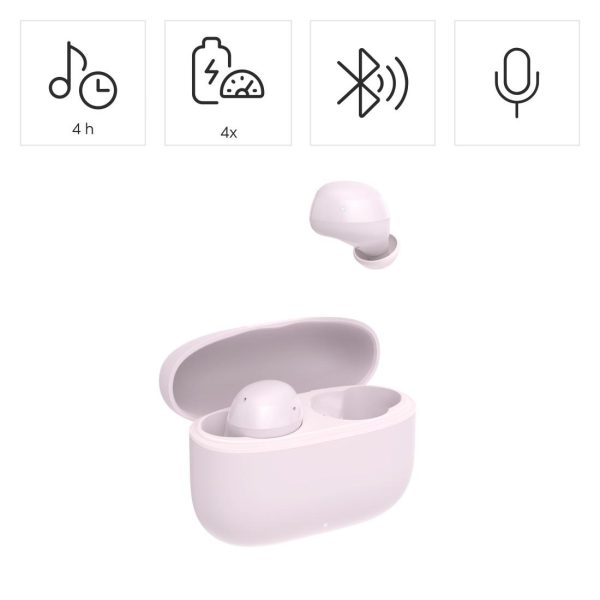 HAMA Блутут слушалки "Freedom Buddy II", True Wireless, Розов 10