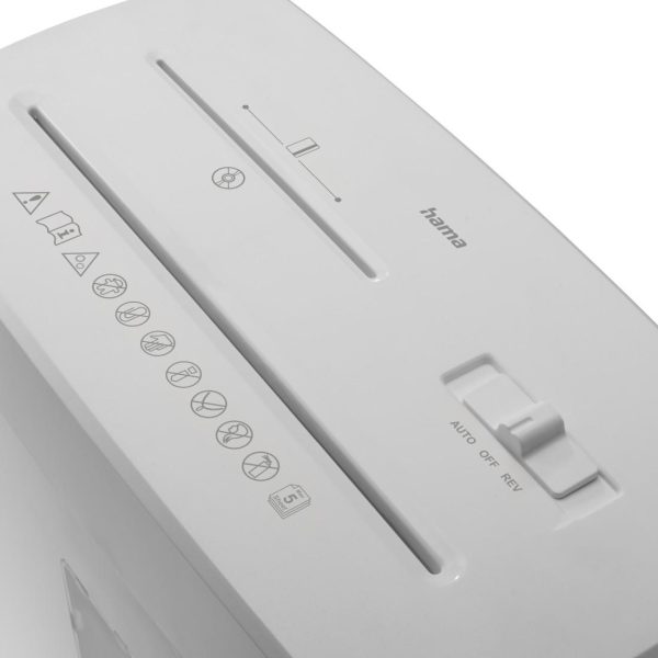 HAMA Шредер „Prime M50CD-B“, ниво на сигурност P5 T2 E2 O1, бял 10