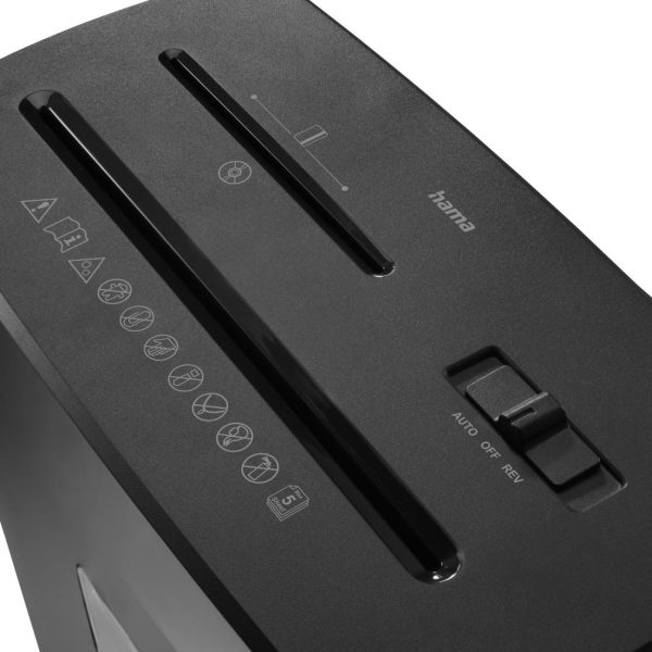 HAMA Шредер „Prime M50CD-B“, ниво на сигурност P5 T2 E2 O1, черен 5
