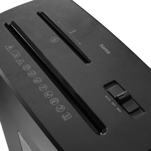 HAMA Шредер „Prime M50CD-B“, ниво на сигурност P5 T2 E2 O1, черен 9