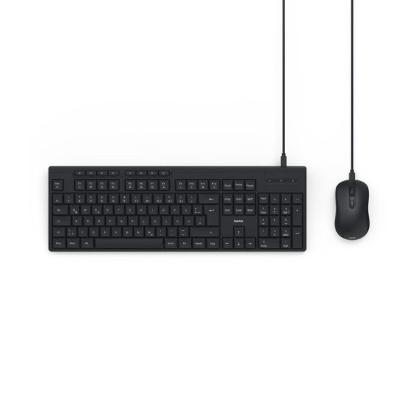 HAMA Жичен комплект клавиатура и мишка CKM-200, USB-A, USB-C 1