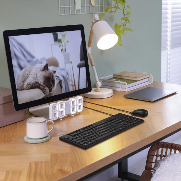 HAMA Жичен комплект клавиатура и мишка CKM-200, USB-A, USB-C 12