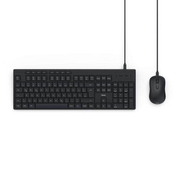 HAMA Жичен комплект клавиатура и мишка CKM-200, USB-A, USB-C 7