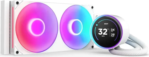 Охладител за процесор NZXT Kraken Elite 280 V2 RGB White LCD Display 1