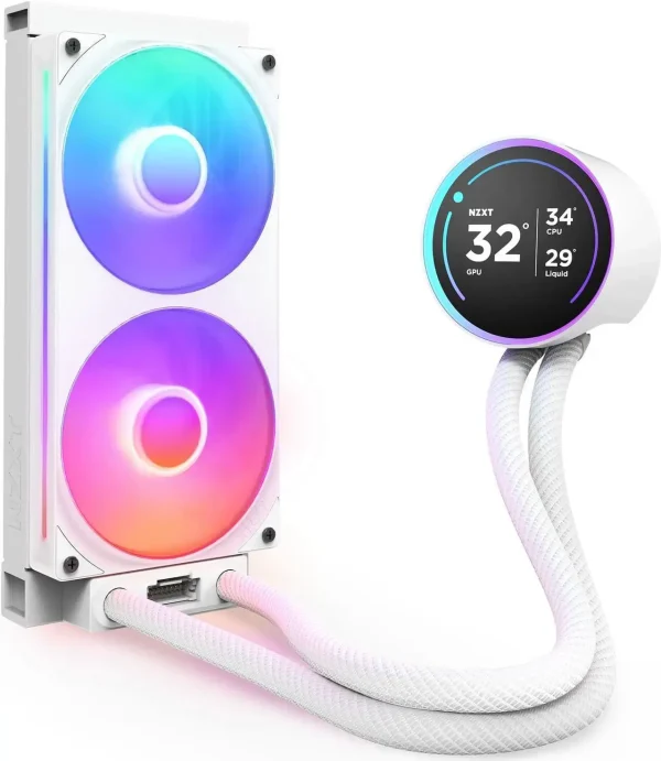 Охладител за процесор NZXT Kraken Elite 280 V2 RGB White LCD Display 2