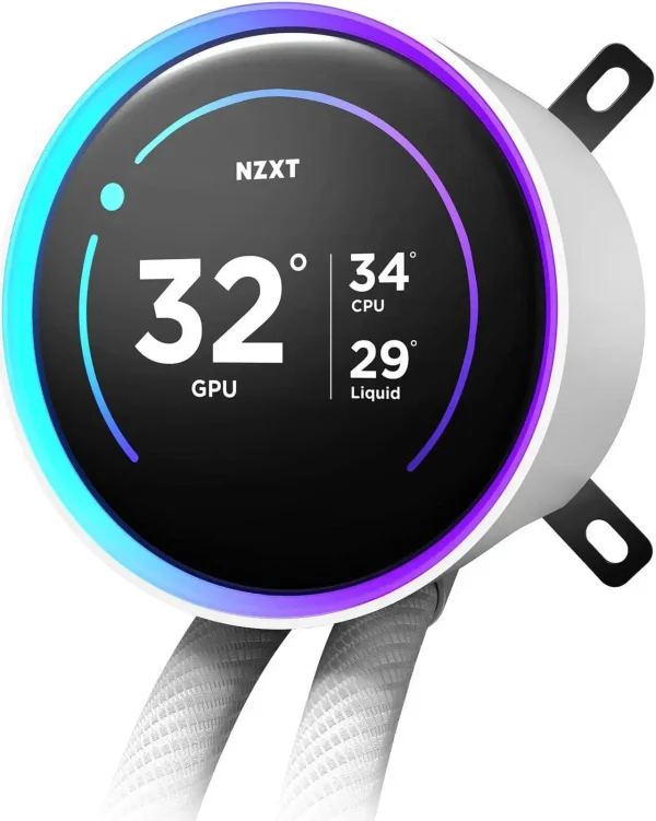 Охладител за процесор NZXT Kraken Elite 280 V2 RGB White LCD Display 4