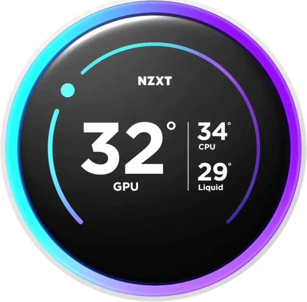 Охладител за процесор NZXT Kraken Elite 280 V2 RGB White LCD Display 5