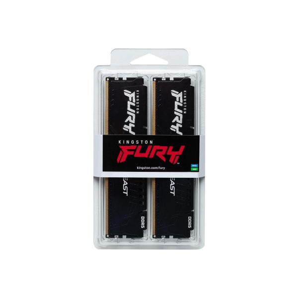 Памет Kingston FURY Beast Black 64GB(2x32GB) DDR5 6400MHz 32CL - KF564C32BBEK2-64 3