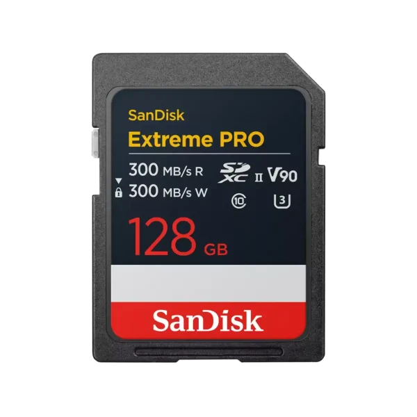 SanDisk Карта памет Extreme Pro SDXC 128GB 300MB/s & 300Mb/s Class 10 V90 UHS-II 1