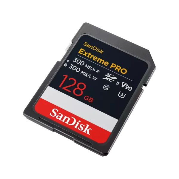 SanDisk Карта памет Extreme Pro SDXC 128GB 300MB/s & 300Mb/s Class 10 V90 UHS-II 2