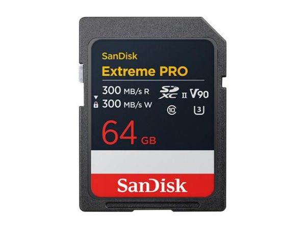 SanDisk Карта памет Extreme Pro SDXC 64GB 300MB/s & 300Mb/s Class 10 V90 UHS-II 1