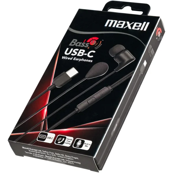 Слушалки  MAXELL тапи EB10  BASS 13  USB-C 1