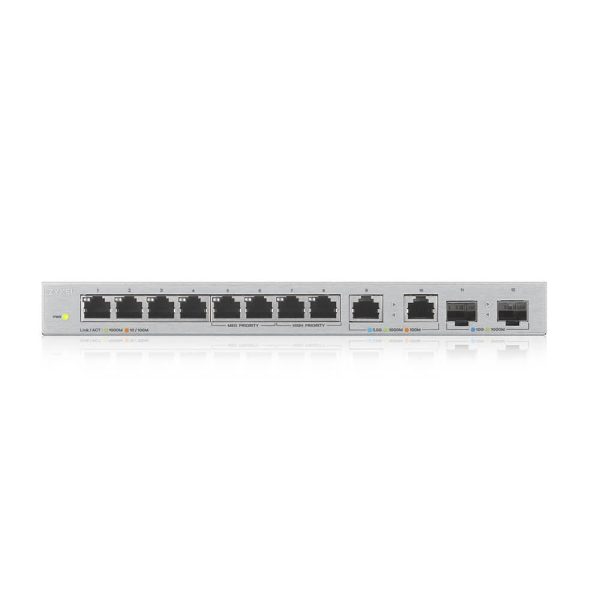 Суич ZYXEL XGS1010-12, 10 портов неуправляем, Gigabit, 2xSFP  3