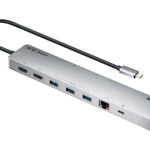 ATEN Докинг 11-in-1 USB-C Multiport Dock + Power Pass-Through, 2 x HDMI, LAN,3.5mm, USB-C, SD Card , microSD, 3 x USB 3.2 1