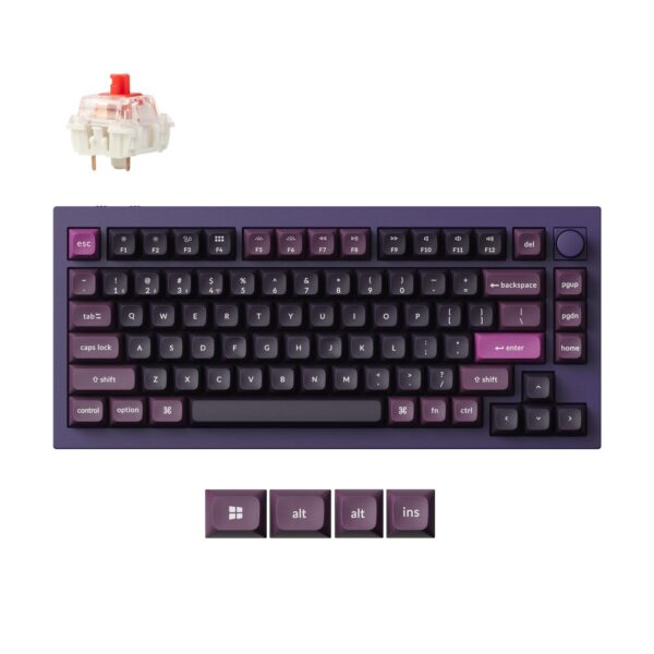 Безжична механичка клавиатура Keychron Q1 MAX Gateron Jupiter Red Switch - Purple 1