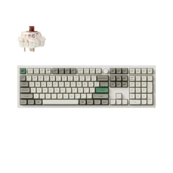 Безжична механичка клавиатура Keychron Q6 MAX Gateron Jupiter Brown Switch - Shell White 1