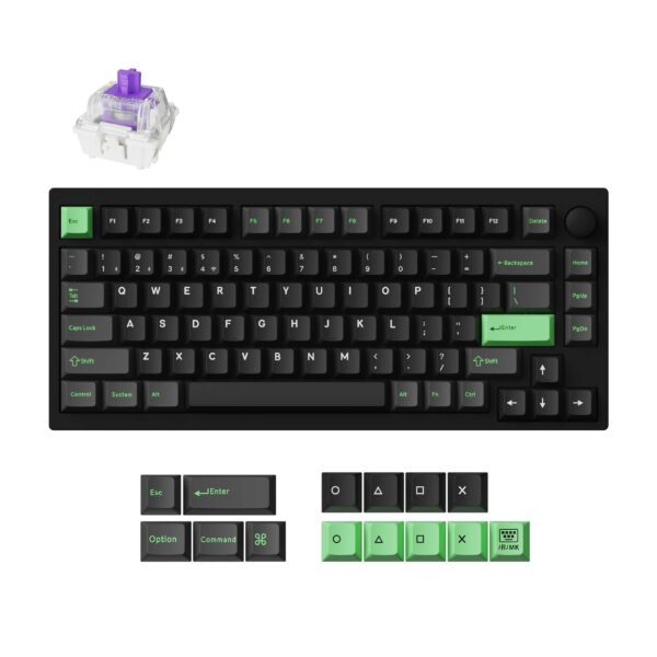 Безжична Механична клавиатура Lemokey P1 HE QMK 75% Black - HE Magnetic Switch 1
