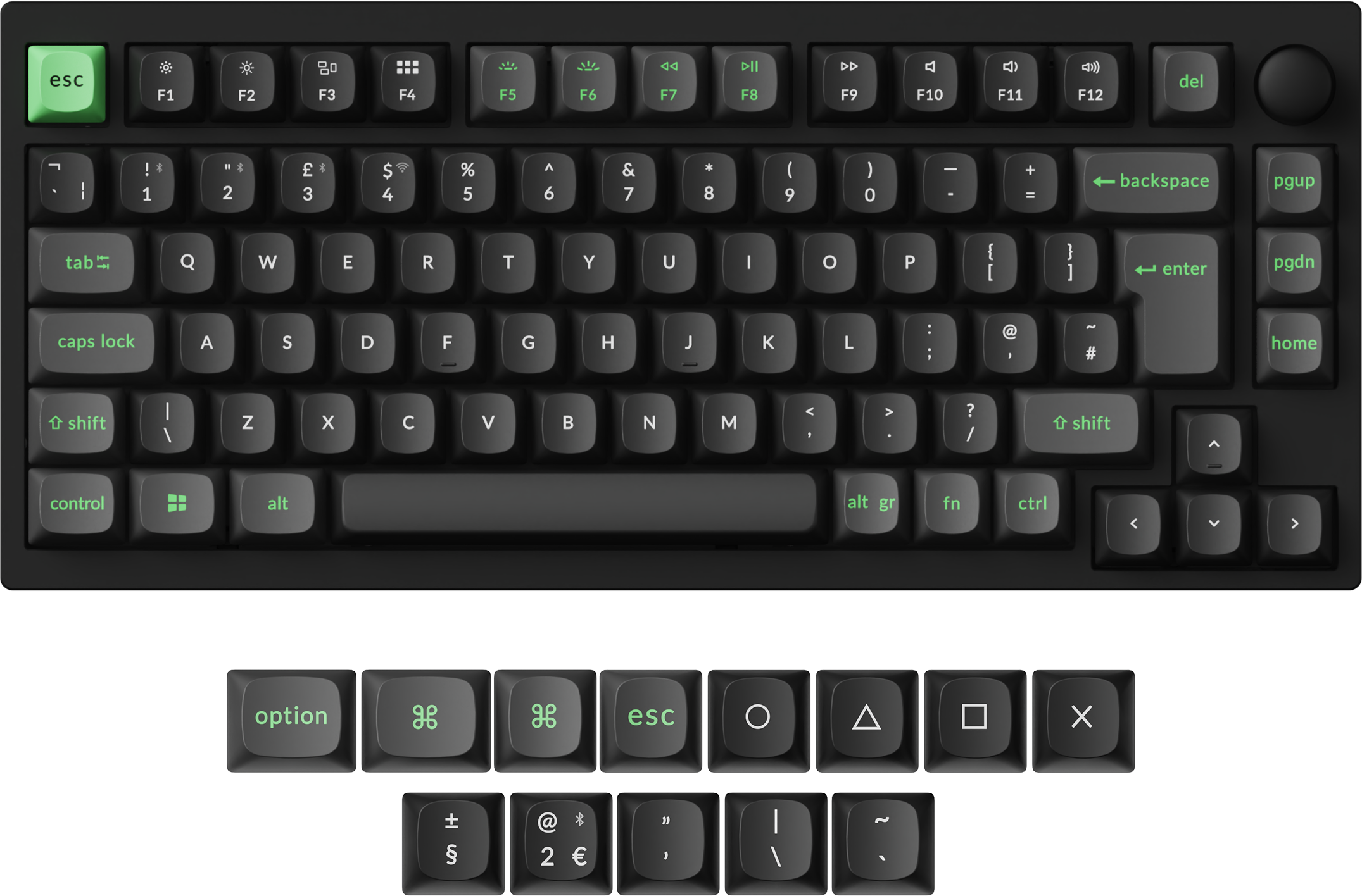 Безжична Механична клавиатура Lemokey P1 HE QMK 75% Black - HE Magnetic Switch - UK Layout 2