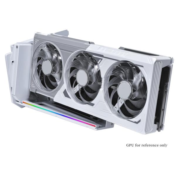 Брекет и кабел Lian Li 4 Slots Vertical GPU Kit v3, PCIe 5.0 за вертикален монтаж на видео карта - Бял 5