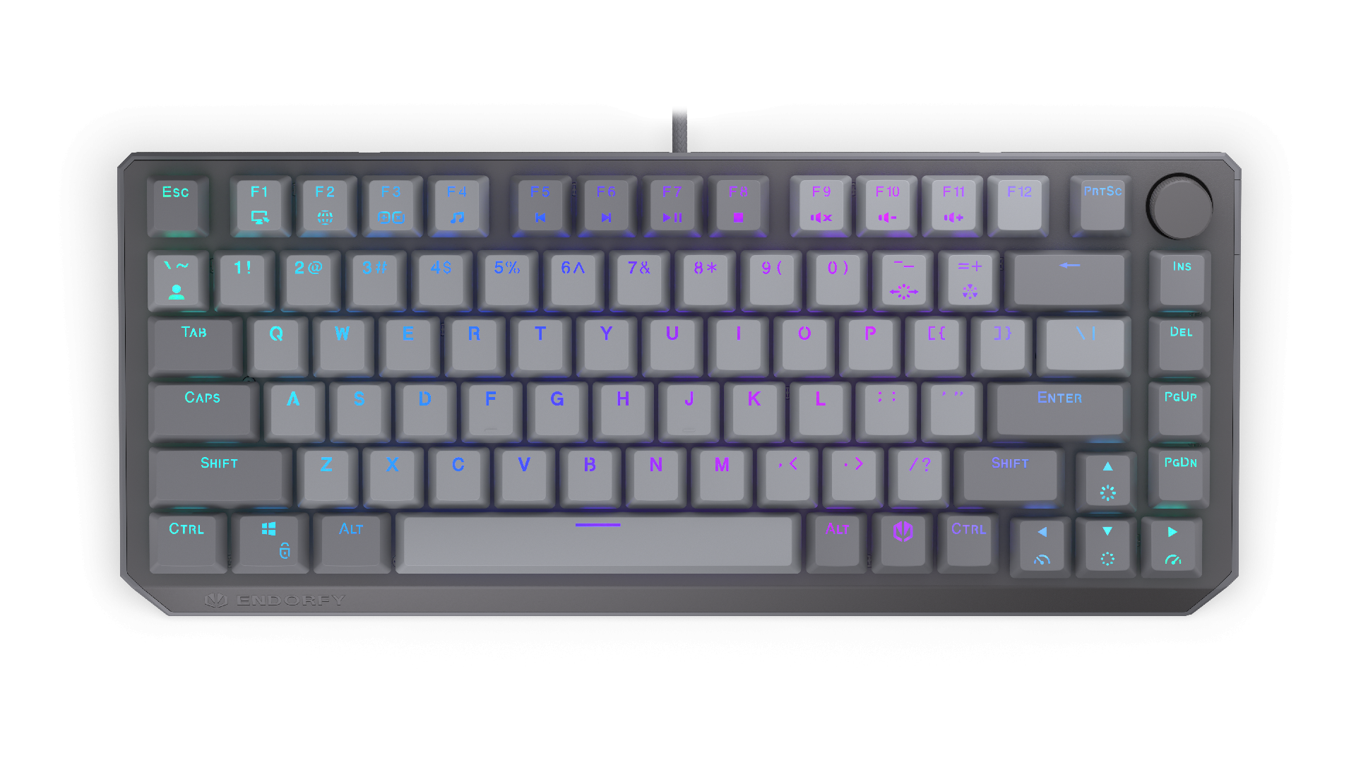 Endorfy механична клавиатура Thock V2 75%, PBT, Endorfy Red switch, US Layout 10