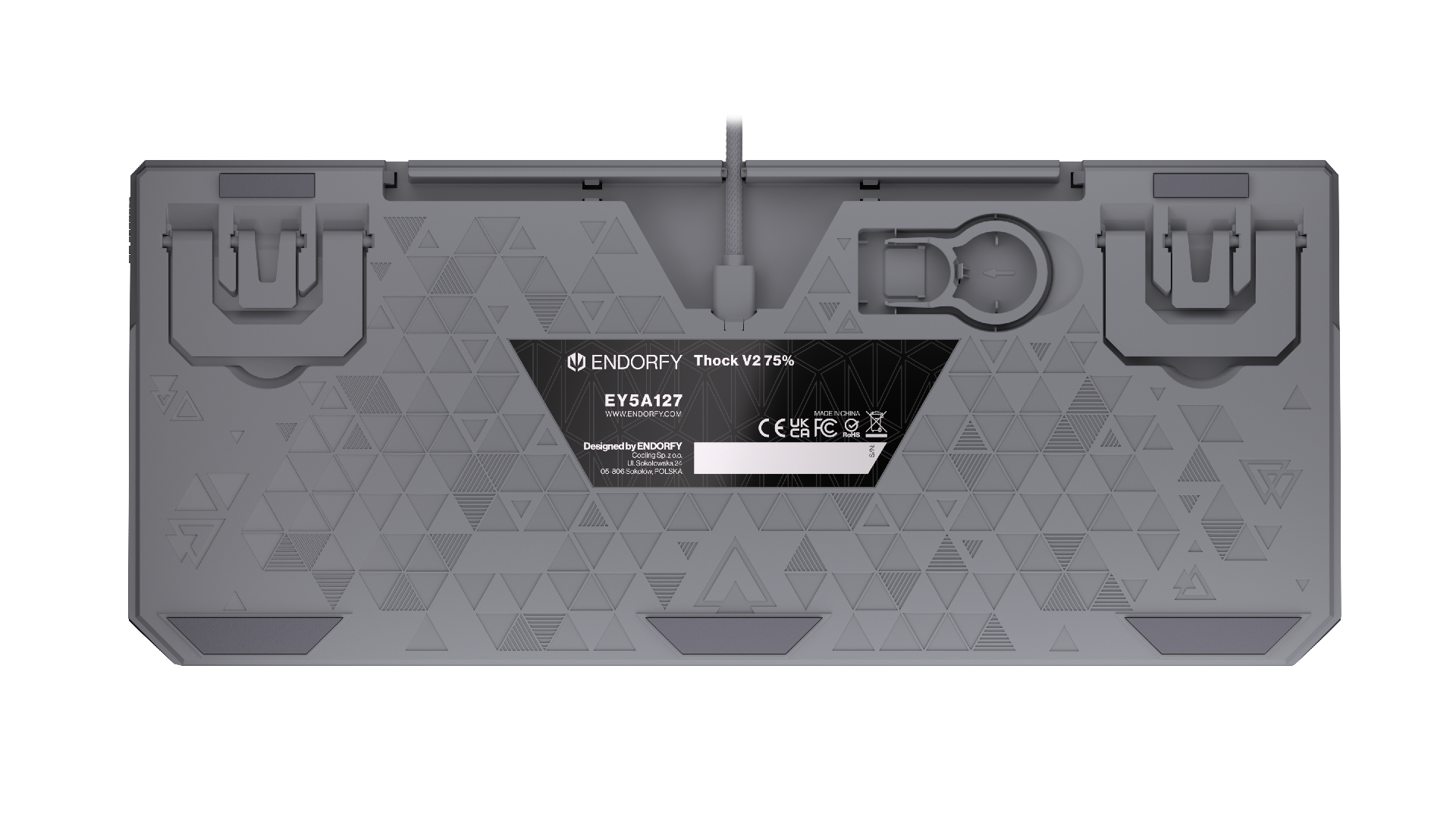 Endorfy механична клавиатура Thock V2 75%, PBT, Endorfy Red switch, US Layout 11