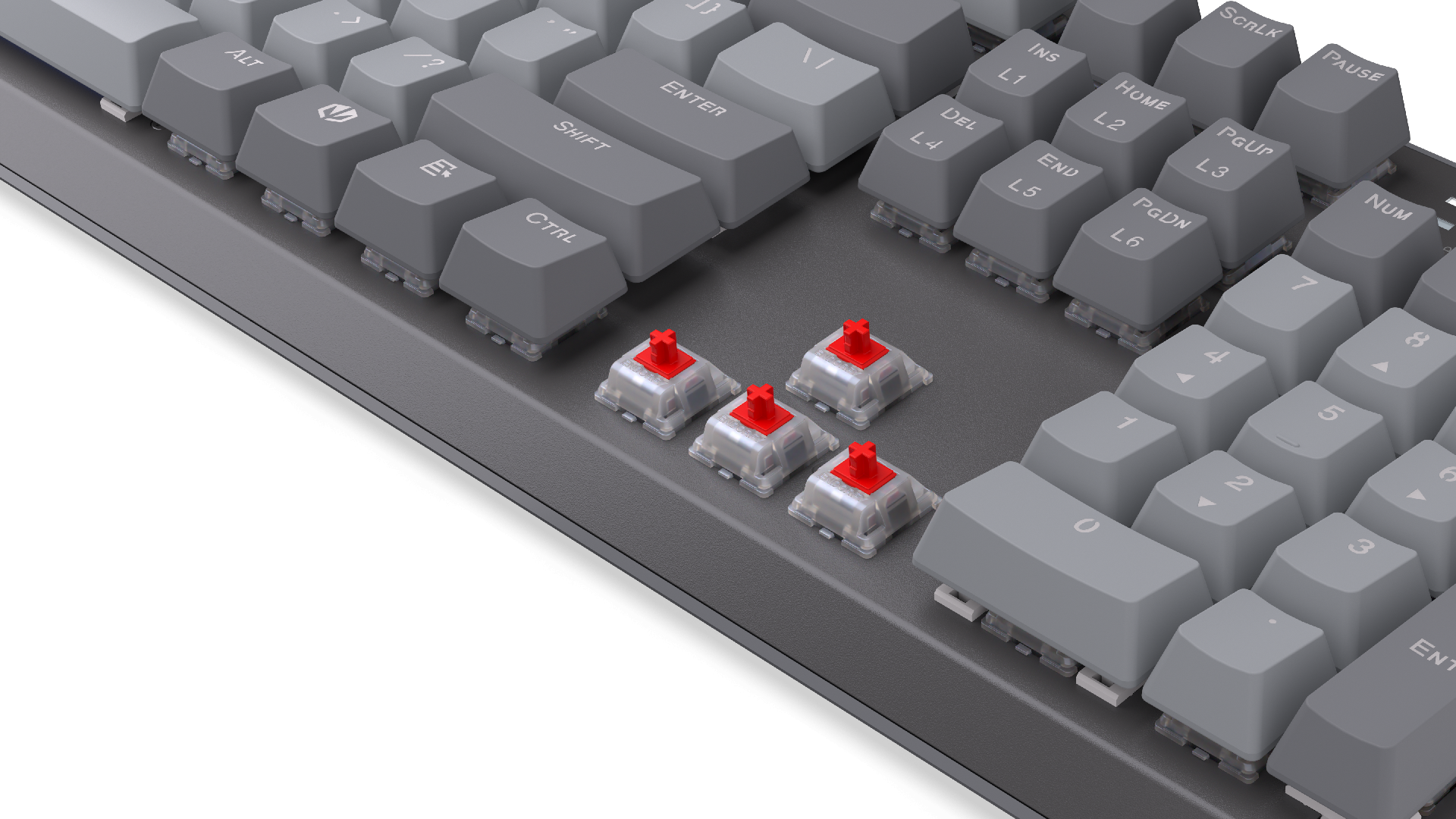 Endorfy механична клавиатура Thock V2 Full Size, PBT, Endorfy Red switch, US Layout 9