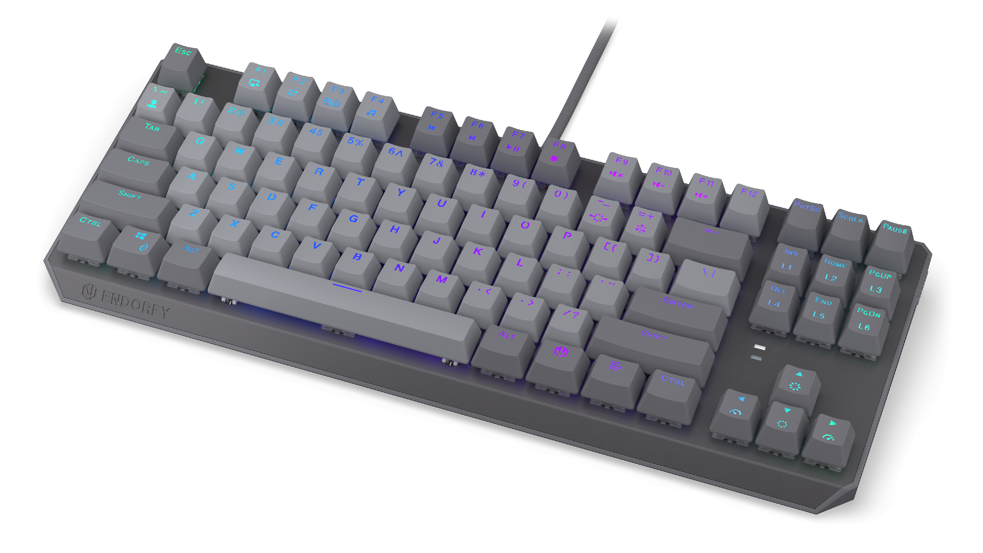 Endorfy механична клавиатура Thock V2 TKL, PBT, Endorfy Red switch, US Layout 1