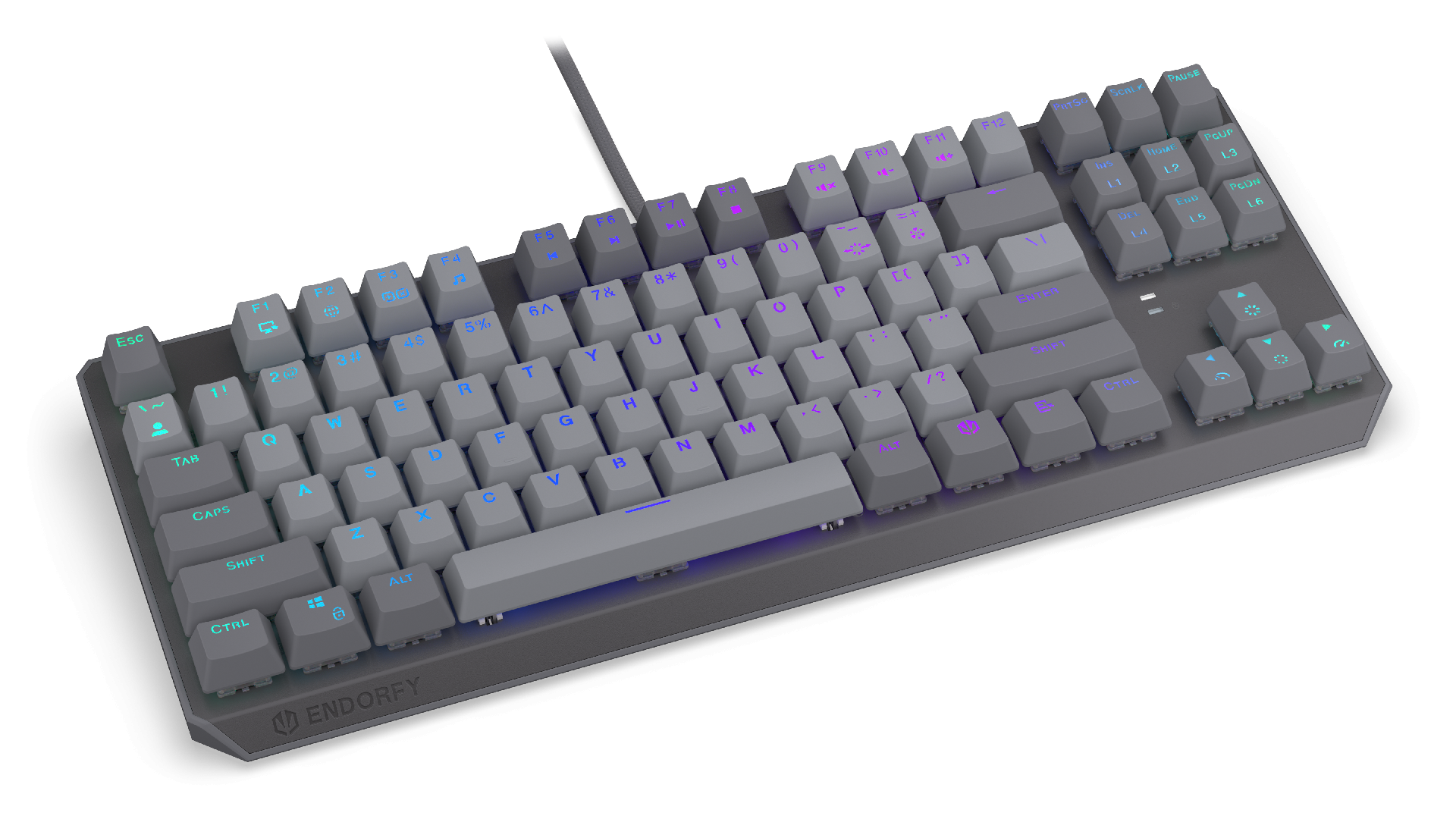 Endorfy механична клавиатура Thock V2 TKL, PBT, Endorfy Red switch, US Layout 2