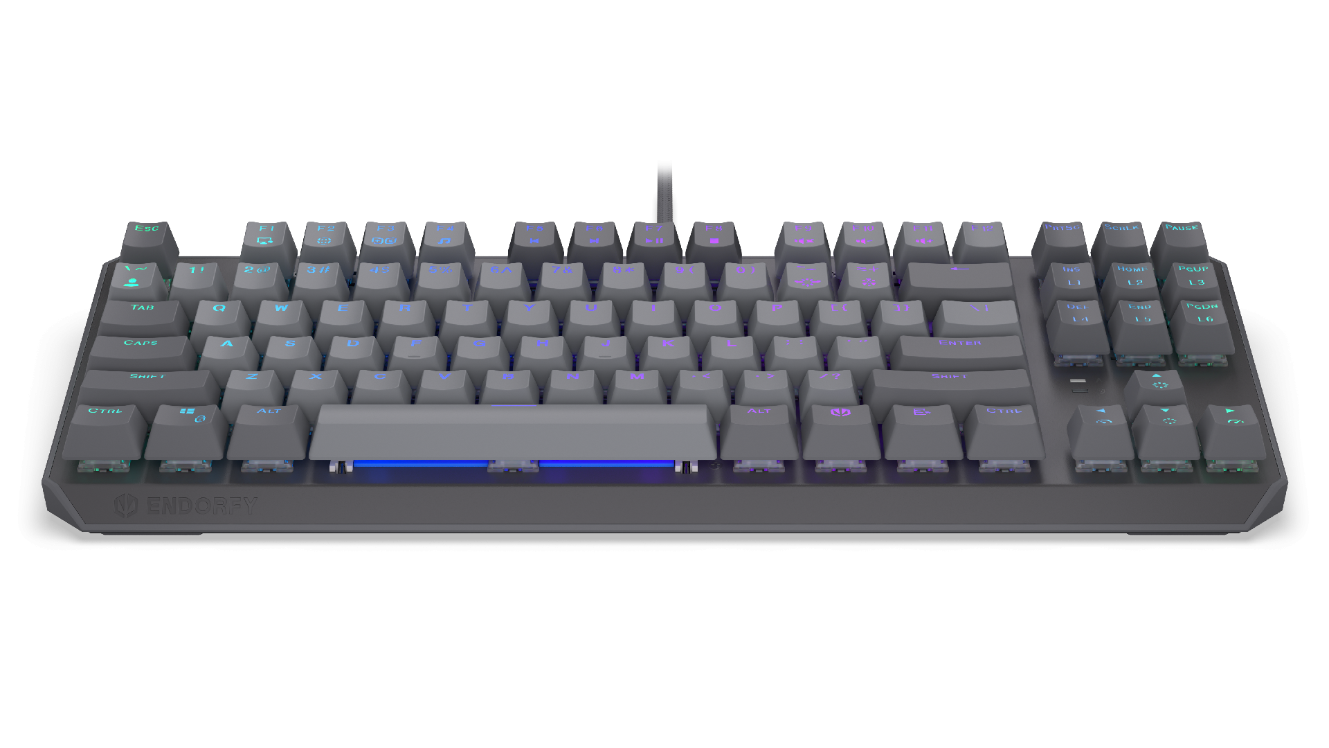 Endorfy механична клавиатура Thock V2 TKL, PBT, Endorfy Red switch, US Layout 3