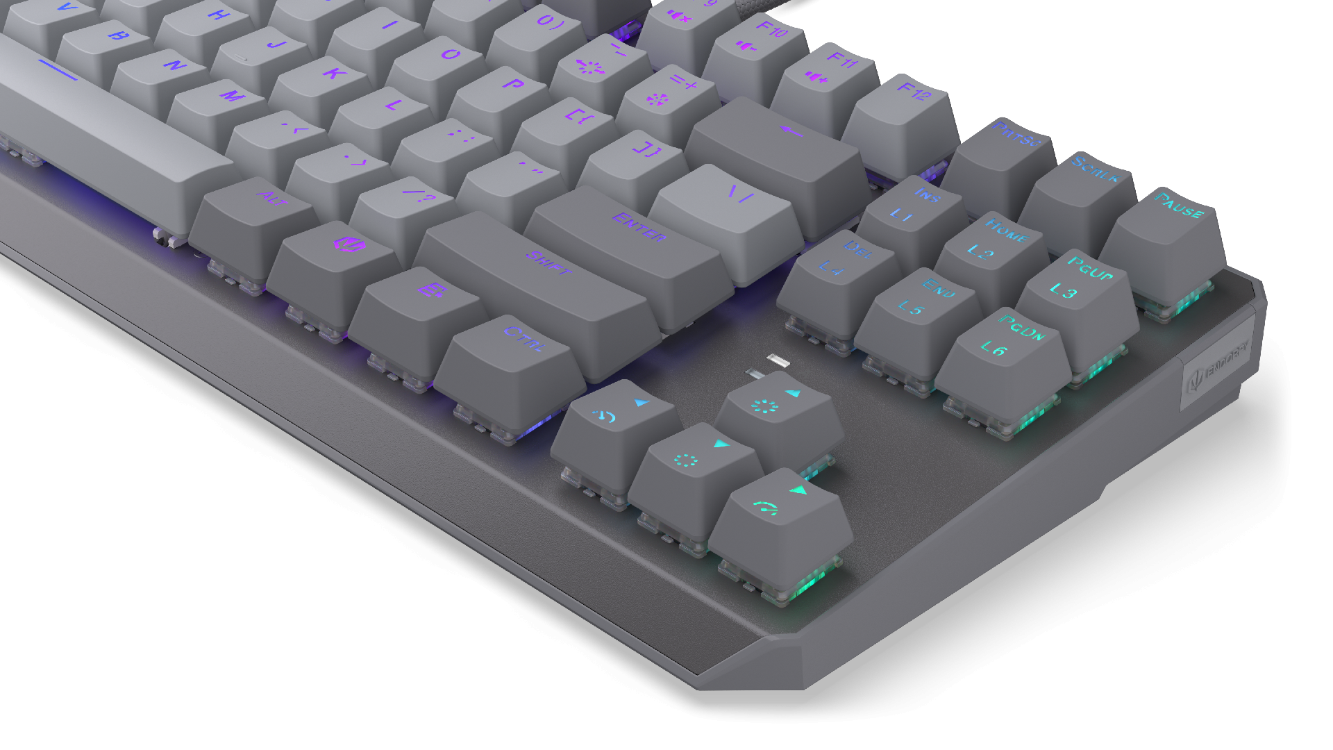 Endorfy механична клавиатура Thock V2 TKL, PBT, Endorfy Red switch, US Layout 7