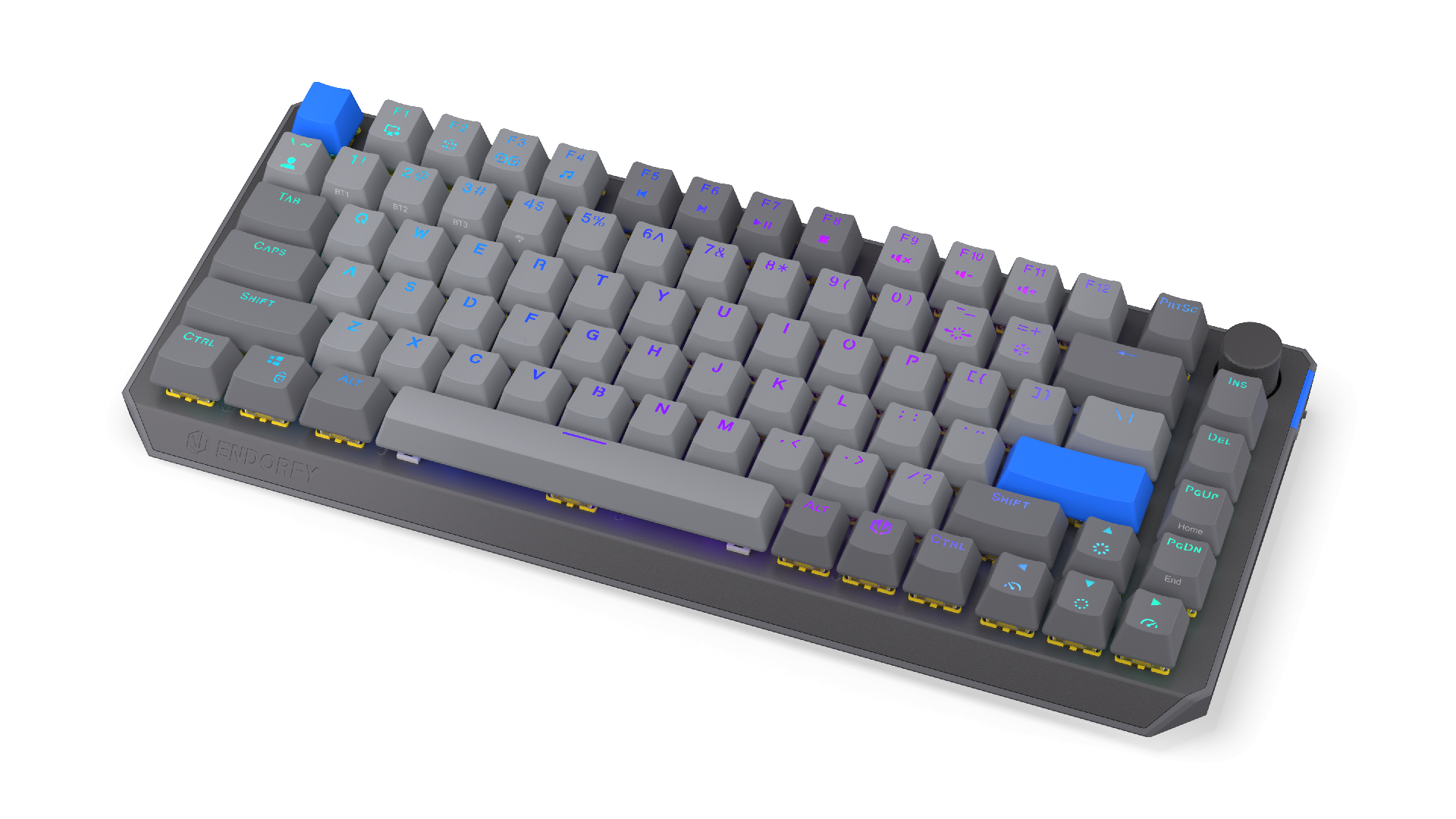 Endorfy механична клавиатура Thock Wireless V2 75%, PBT, Endorfy Yellow switch, US Layout 1