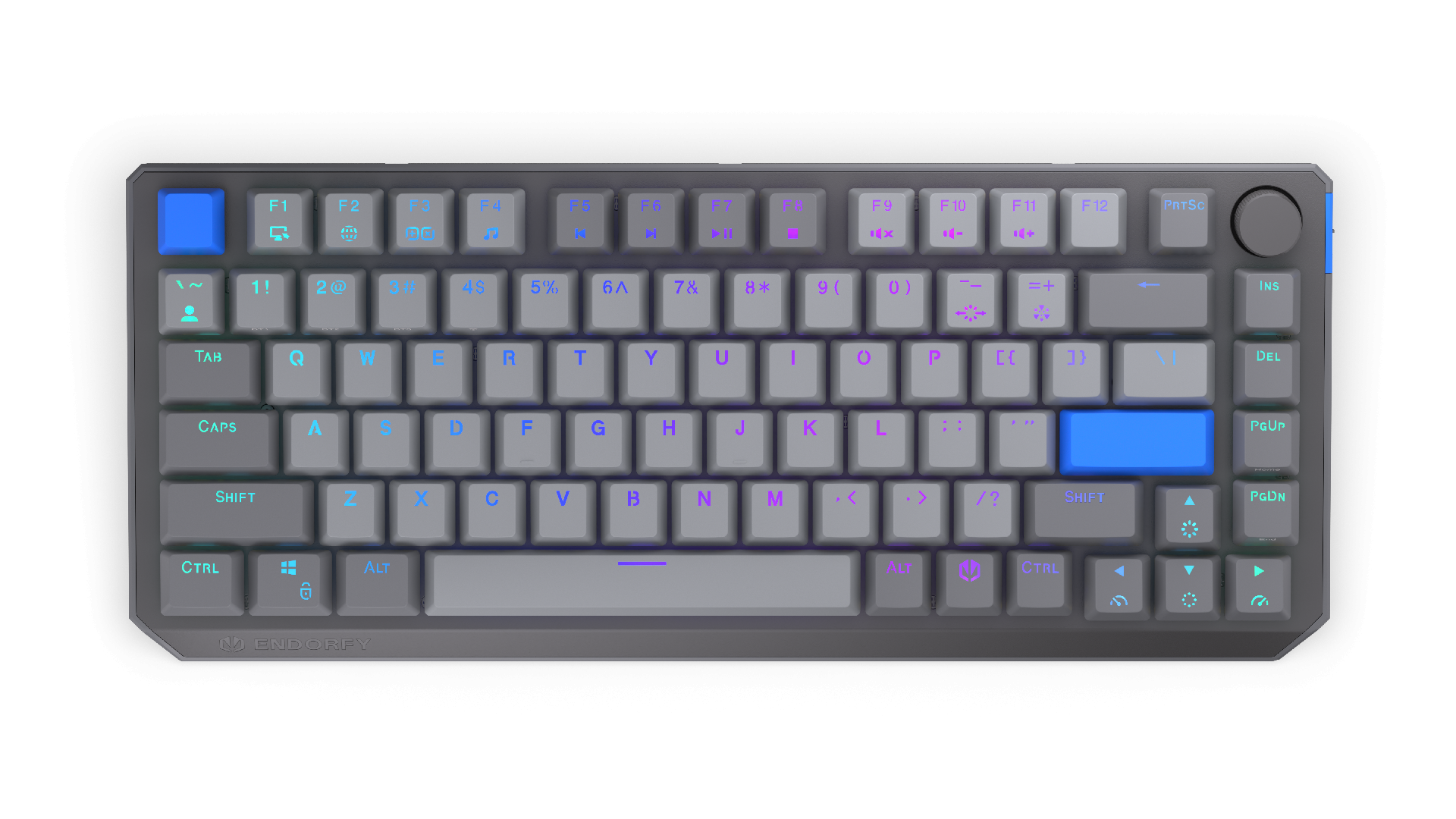 Endorfy механична клавиатура Thock Wireless V2 75%, PBT, Endorfy Yellow switch, US Layout 10