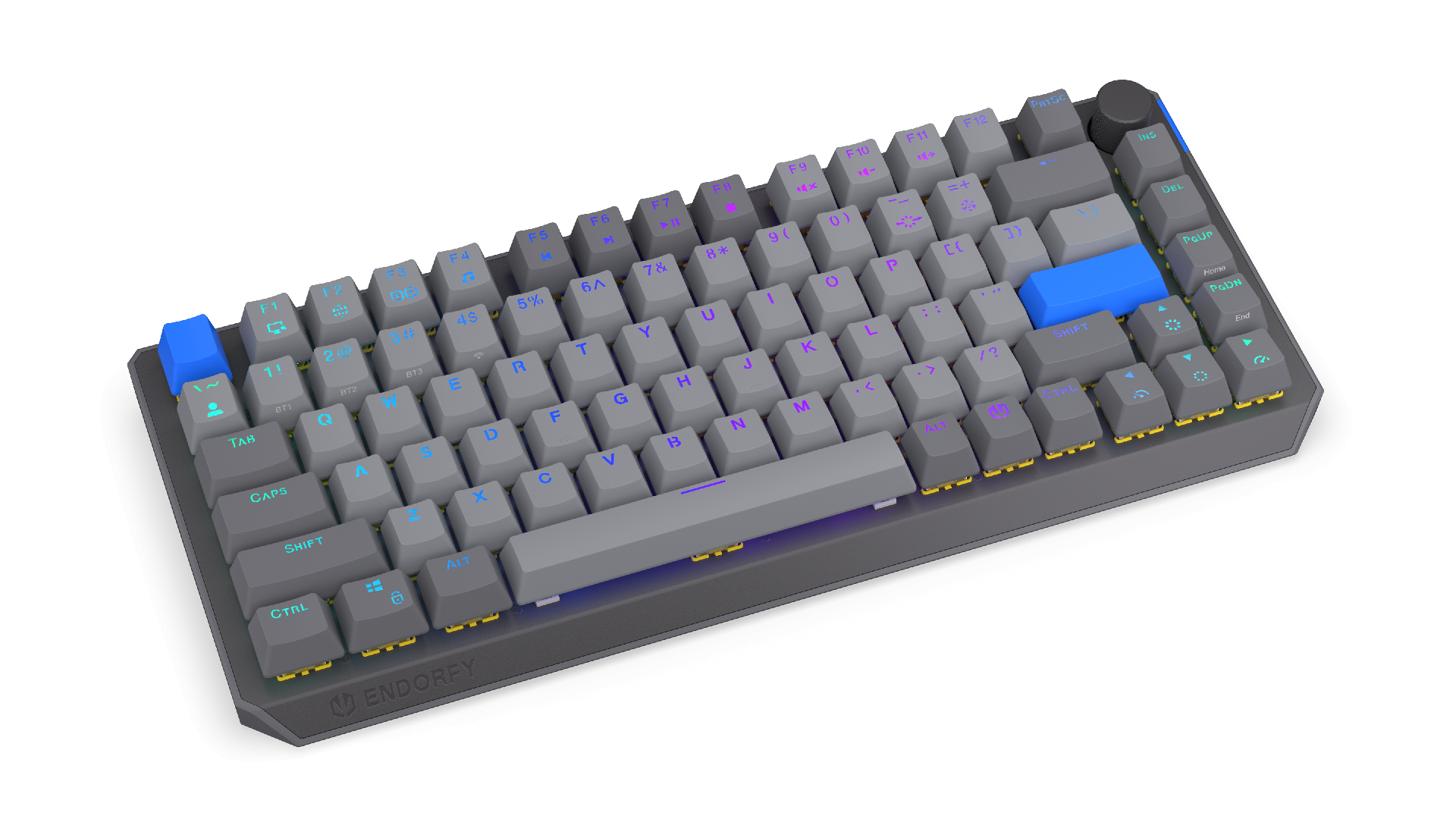 Endorfy механична клавиатура Thock Wireless V2 75%, PBT, Endorfy Yellow switch, US Layout 2
