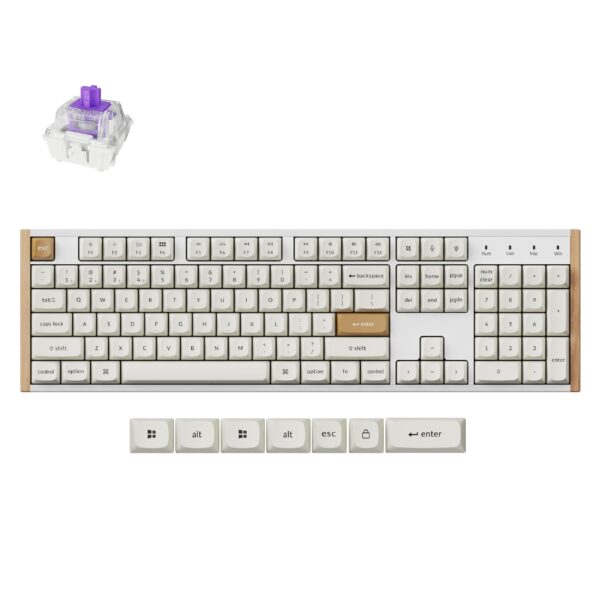 Геймърска безжична Механична клавиатура Keychron K10 HE Magnetic Switch - White Special Edition 1