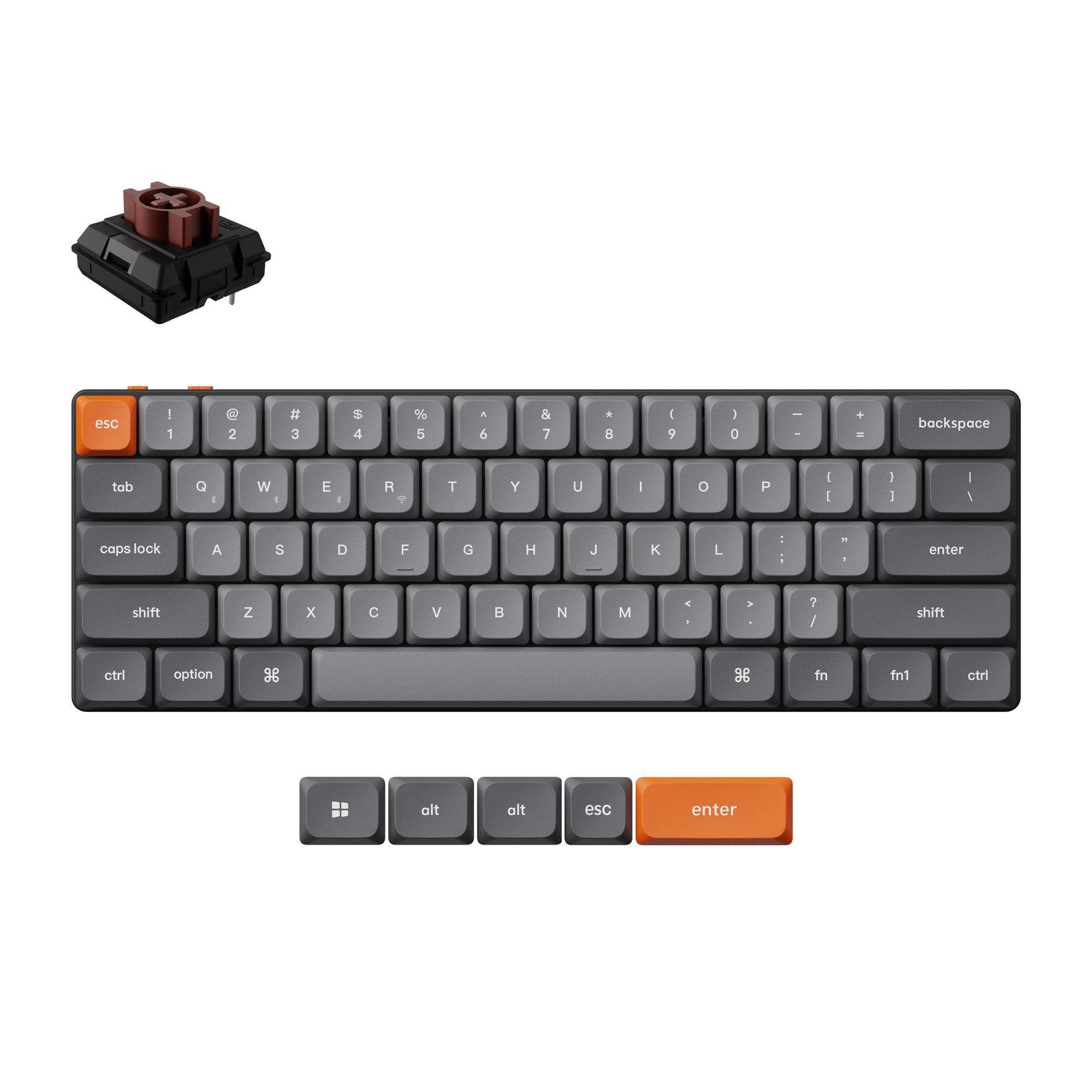 Геймърска Механична клавиатура Keychron K9 Max QMK HS 60% Keychron Milk POM Switch Brown RGB 1