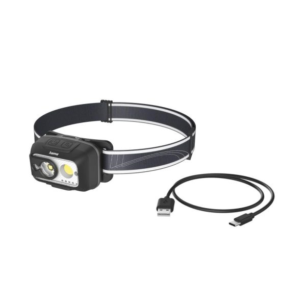 HAMA Фенер Челник/ LED "HL500-C", USB-C, 4 Режима 13
