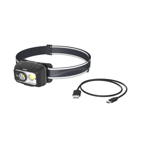 HAMA Фенер Челник/ LED "HL500-C", USB-C, 4 Режима 14
