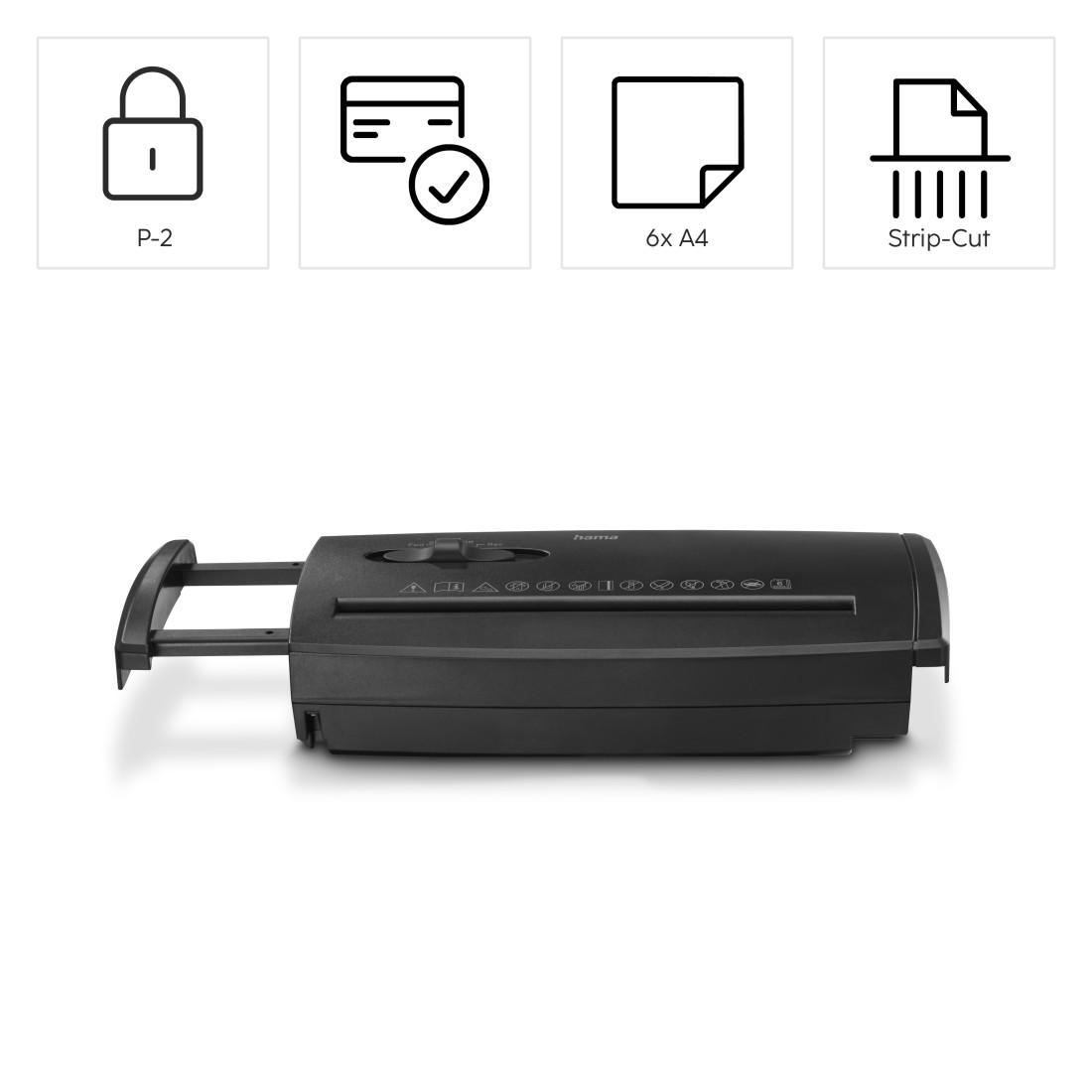 HAMA Шредер „Classic S60“, ниво на сигурност P2 T2 E2 10