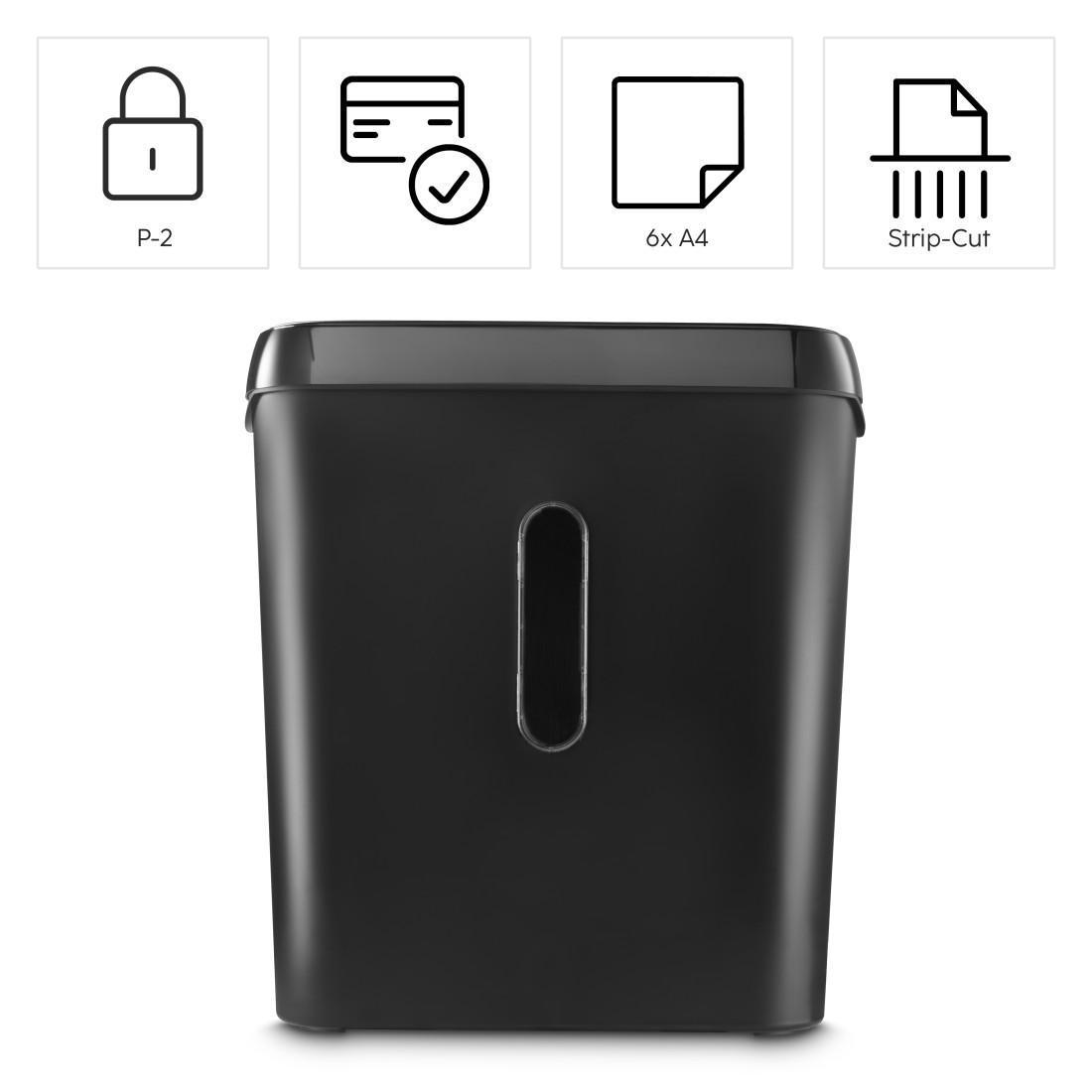 HAMA Шредер „Classic S61“, ниво на сигурност P2 T2 E2 8
